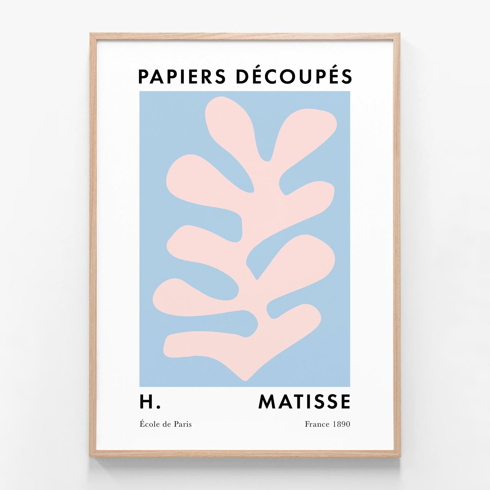 Papiers Decoupes No. 22 oak framed print