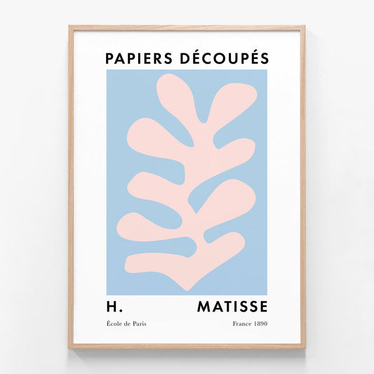 Papiers Decoupes No. 22 oak framed print