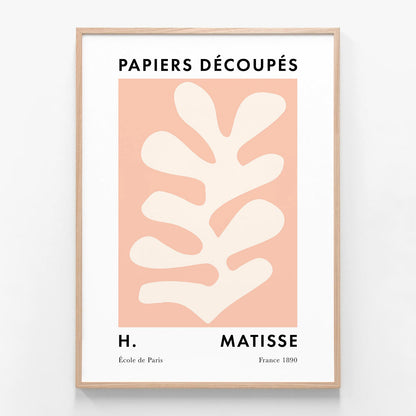 Papiers Decoupes No. 3 oak framed print