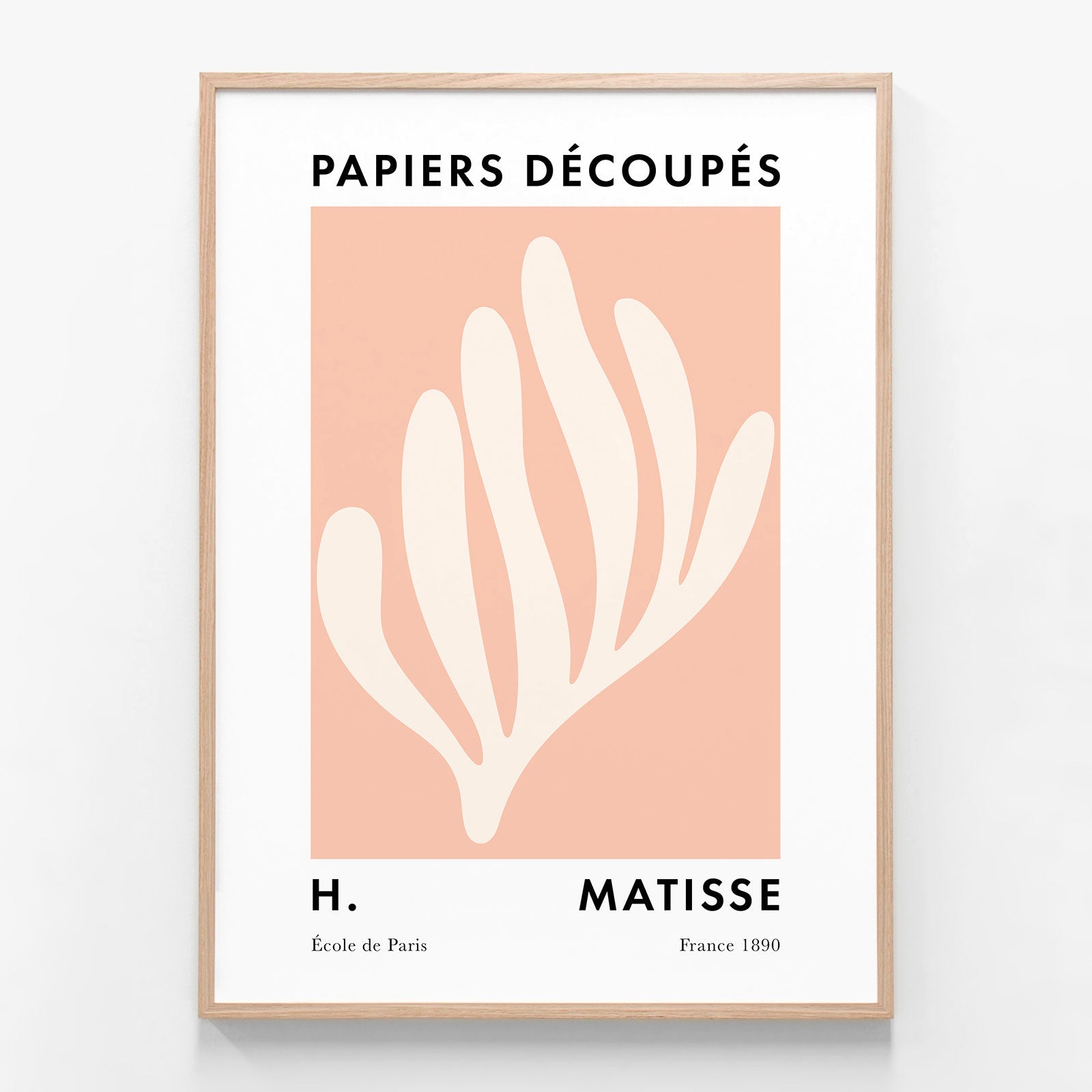 Papiers Decoupes No. 4 oak framed print