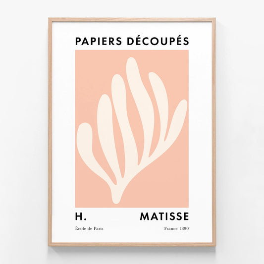 Papiers Decoupes No. 4 oak framed print