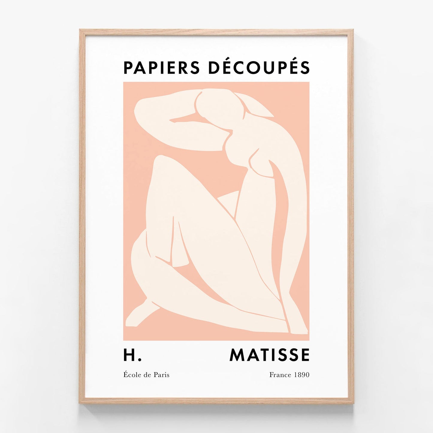 Papiers Decoupes No. 5 oak framed print