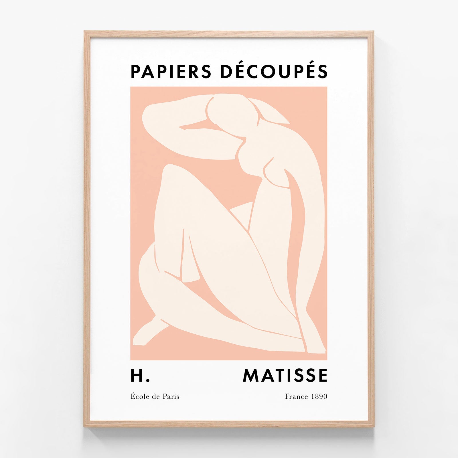 Papiers Decoupes No. 5 oak framed print