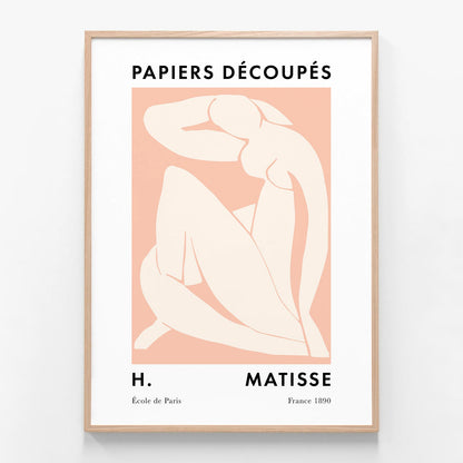 Papiers Decoupes No. 5 oak framed print