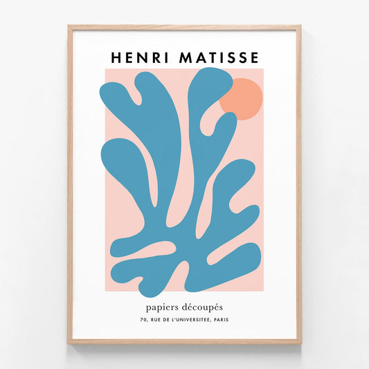 Papiers Decoupes No. 9 oak framed print