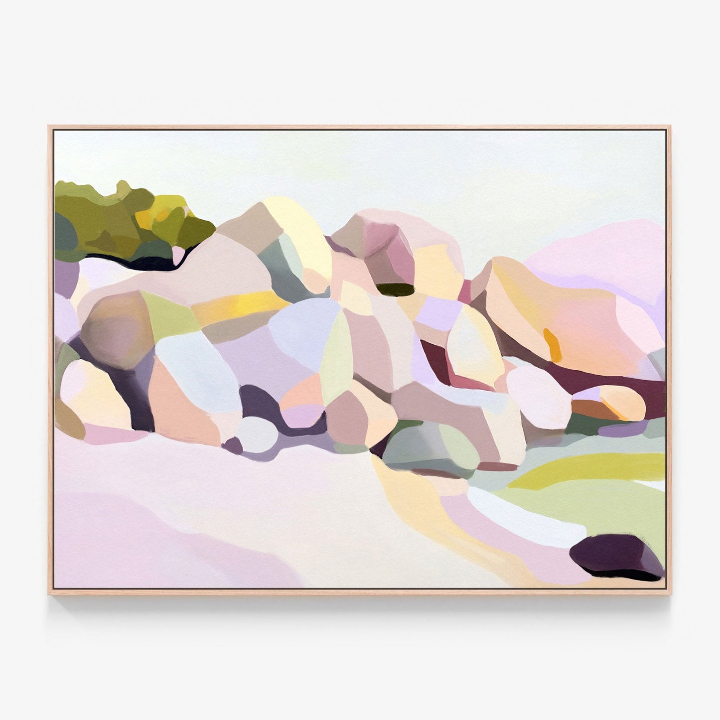 Pastel Rocks Canvas wall art print
