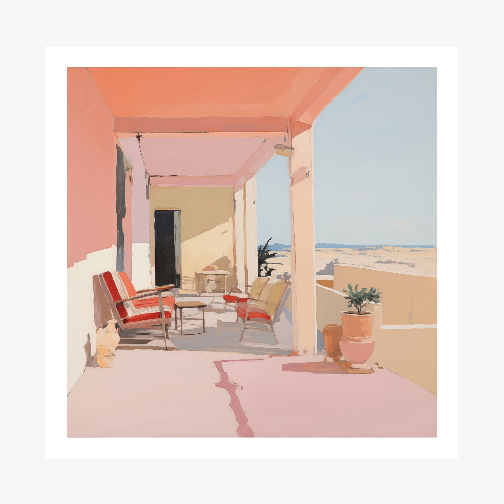 Peach Hour wall art print
