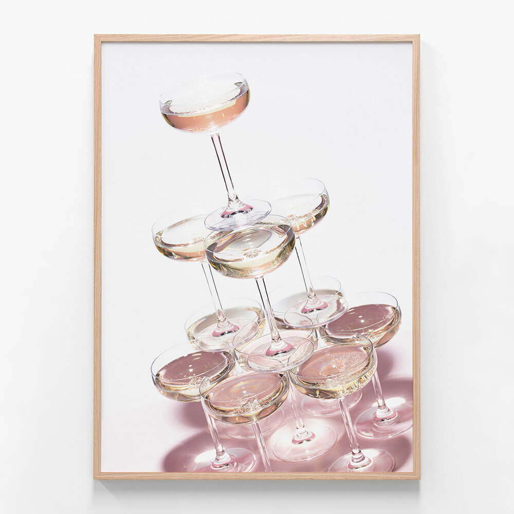 Pink Champagne Tower