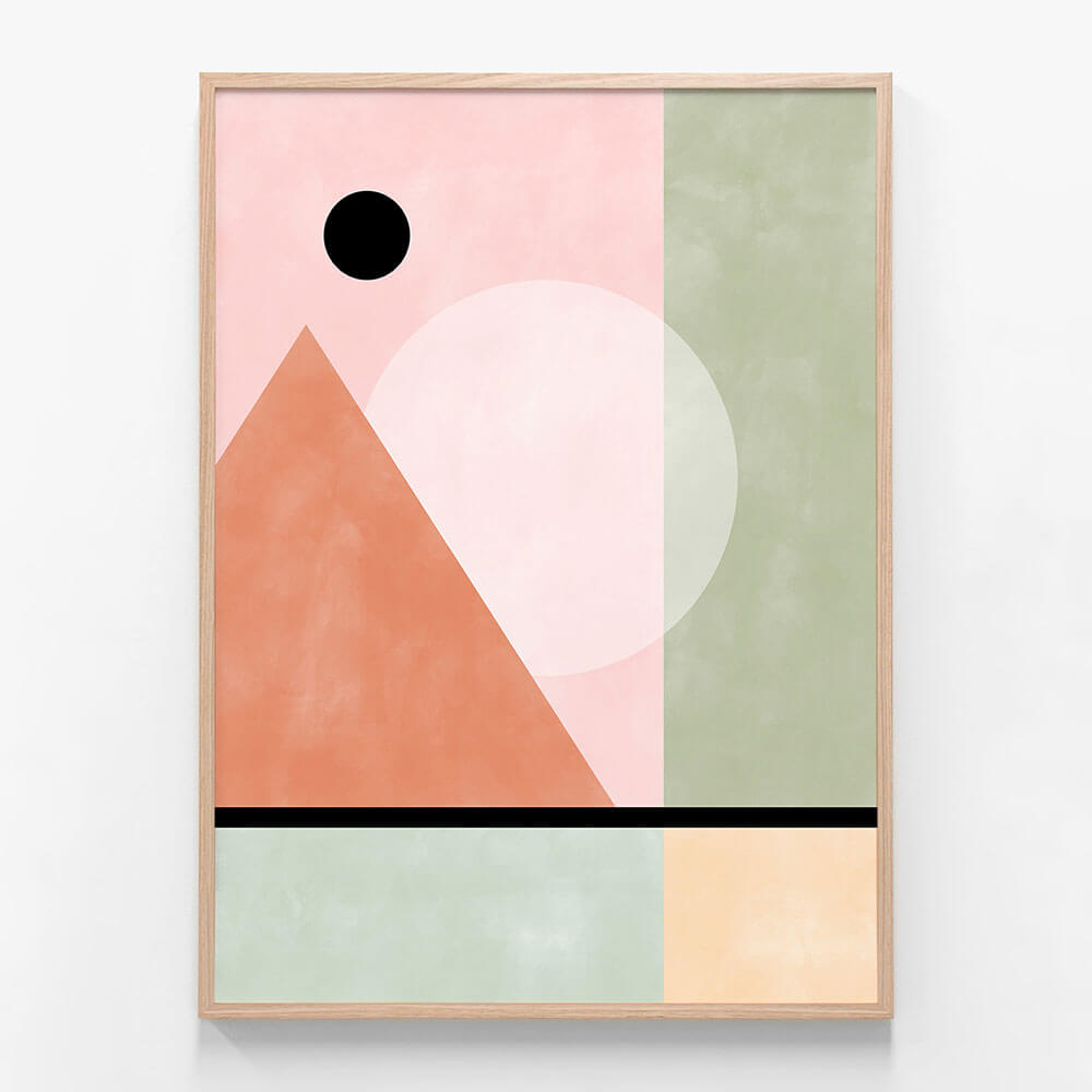 Pink Green Geometric