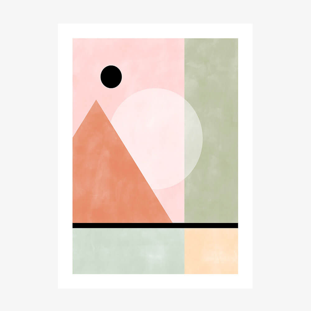 Pink Green Geometric