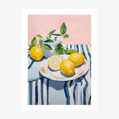 Plate of Lemons wall art print