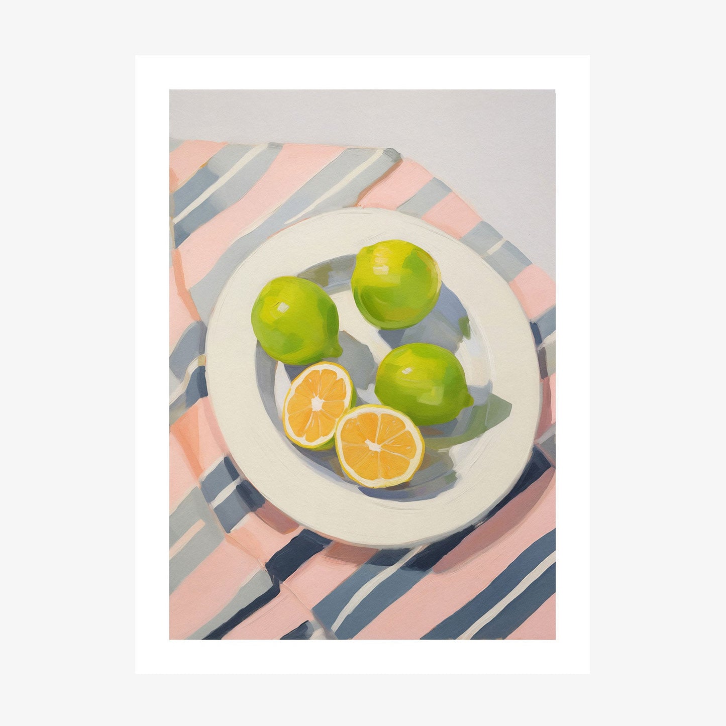 Plate of Limes wall art print