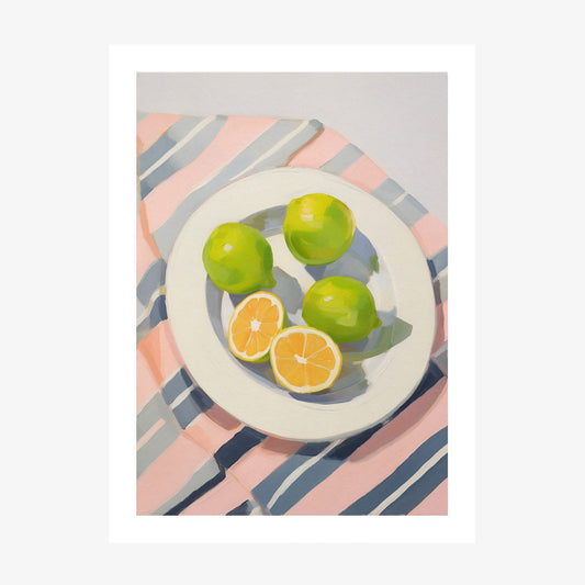 Plate of Limes wall art print