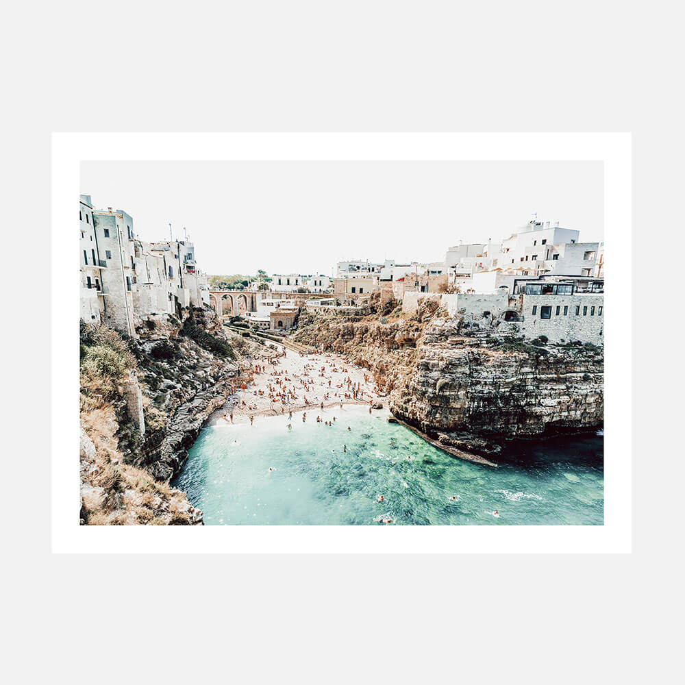 A photo wall art print featuring Polignano a Mare.