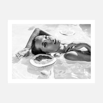 Poolside Fruits wall art print