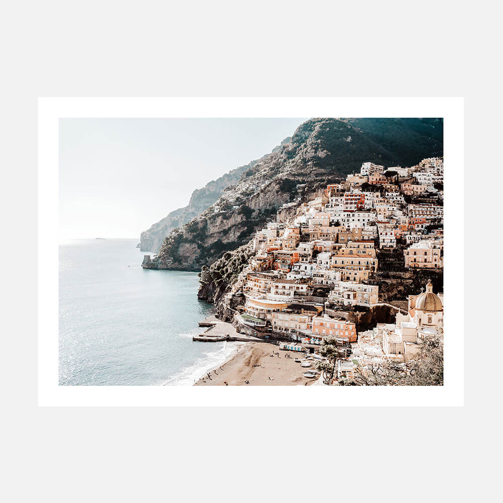 A photo wall art print featuring Positano View from above.