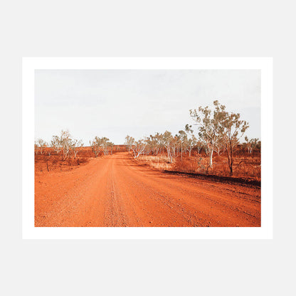 Red Outback Road wall art print