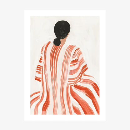 Red Striped Dress wall art print