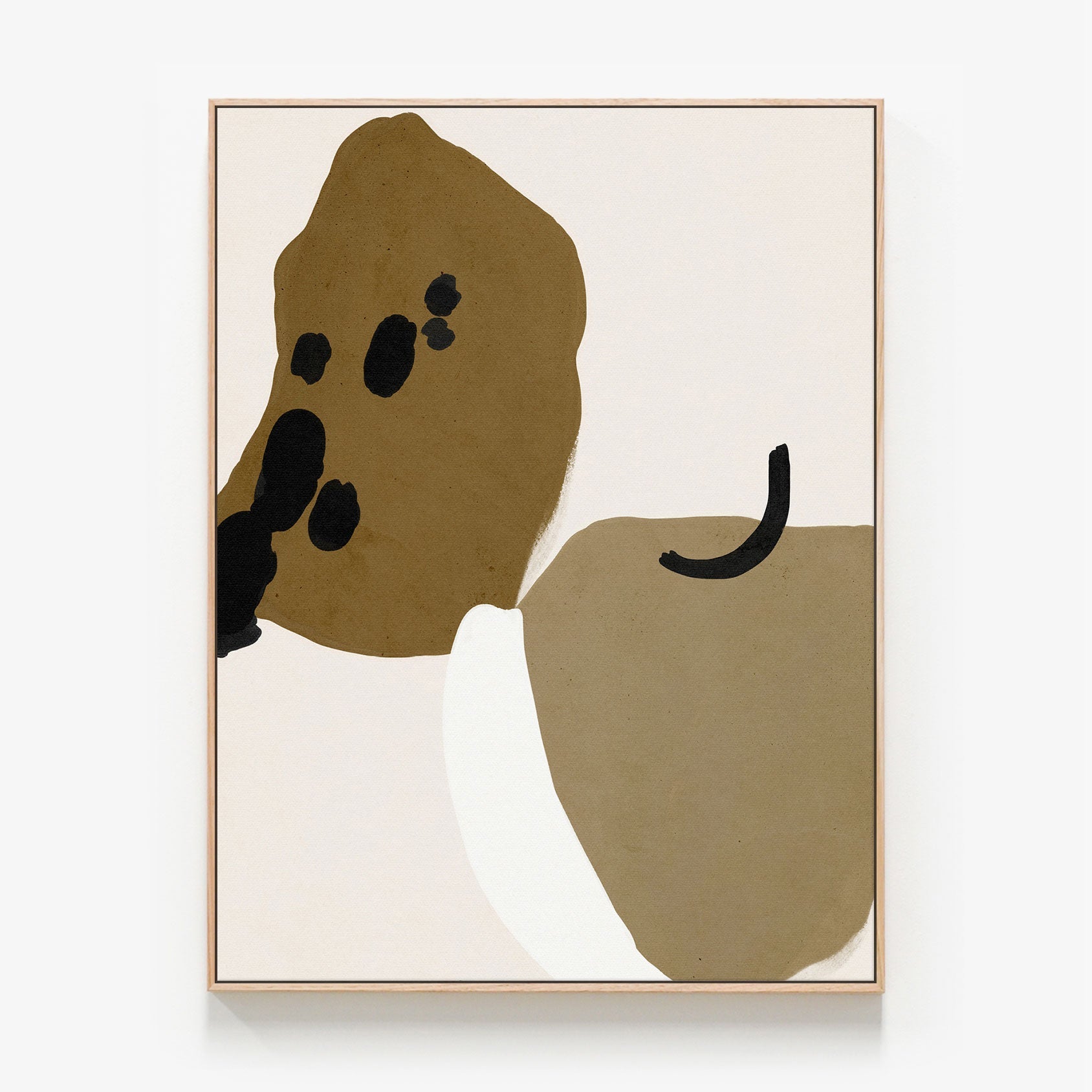 A framed canvas print of an abstract art painting called 'Retreat'.
