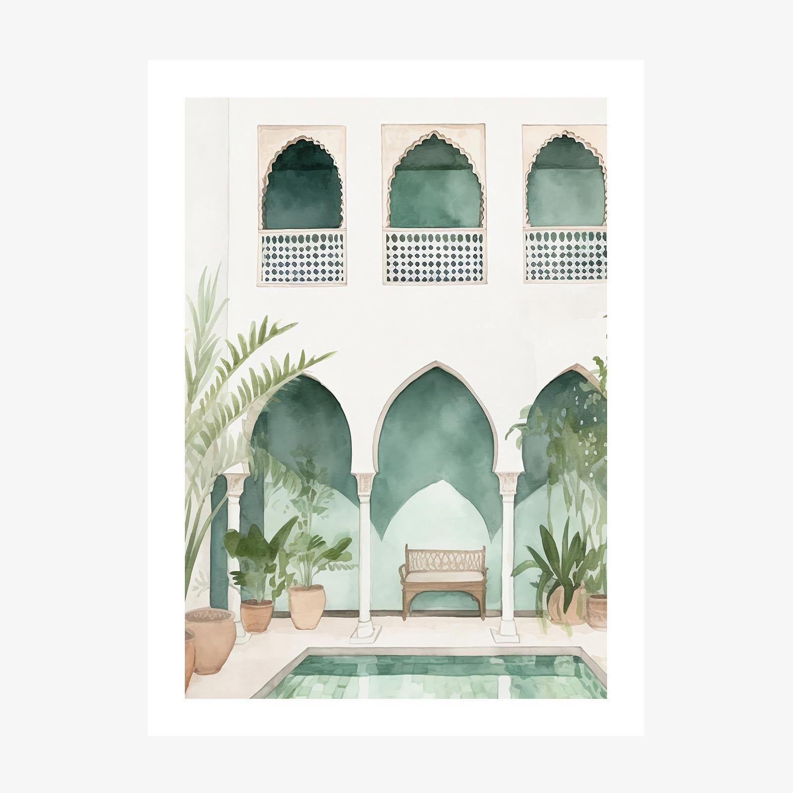 Riad Courtyard wall art print