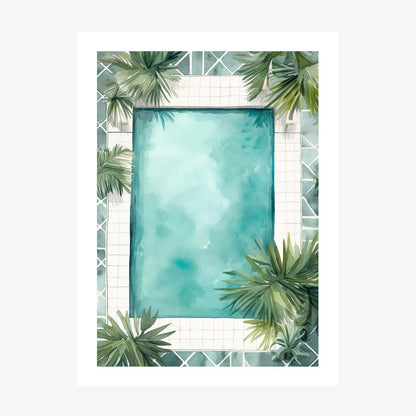 Riad Pool wall art print