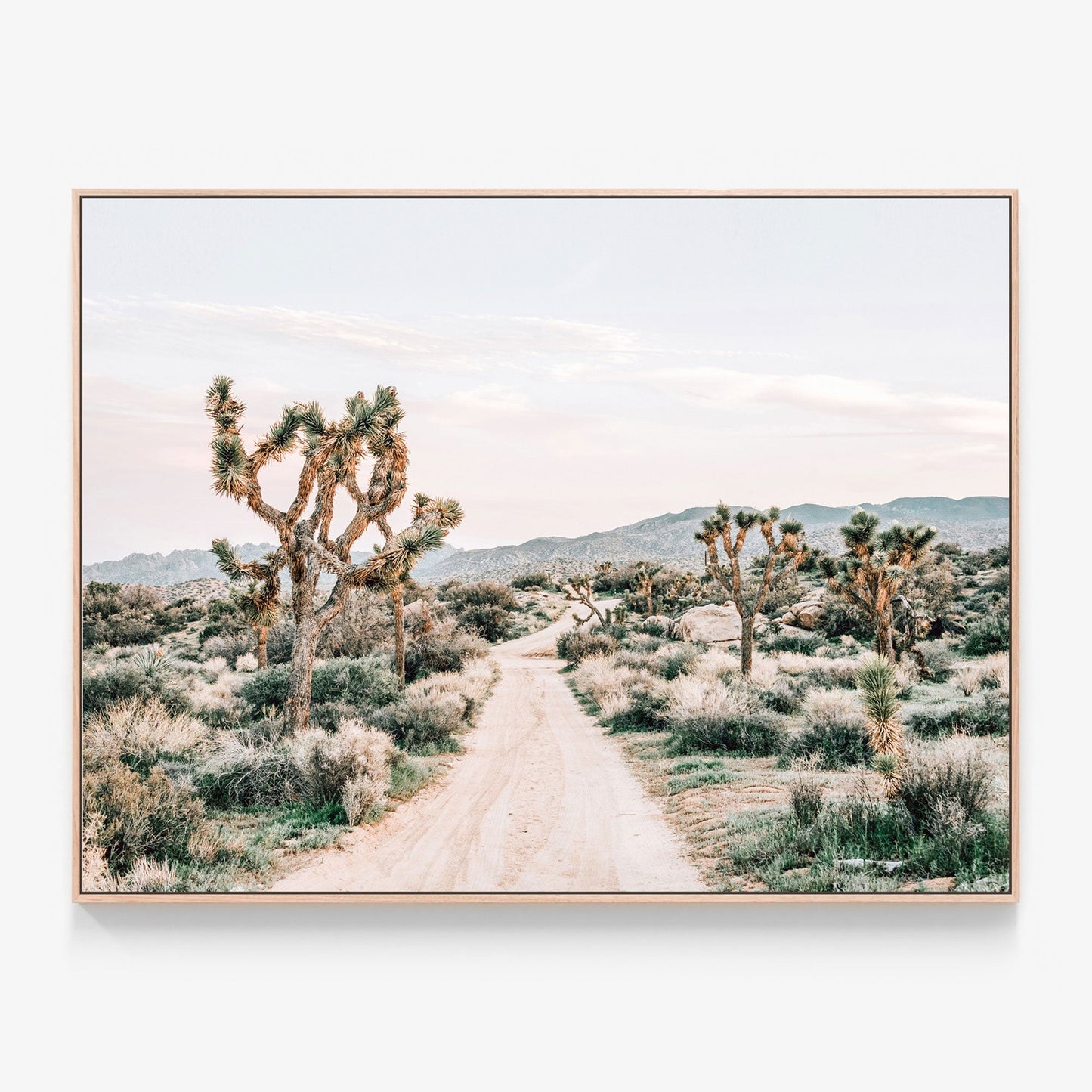 Rimrock Mountains Canvas print in oak frame