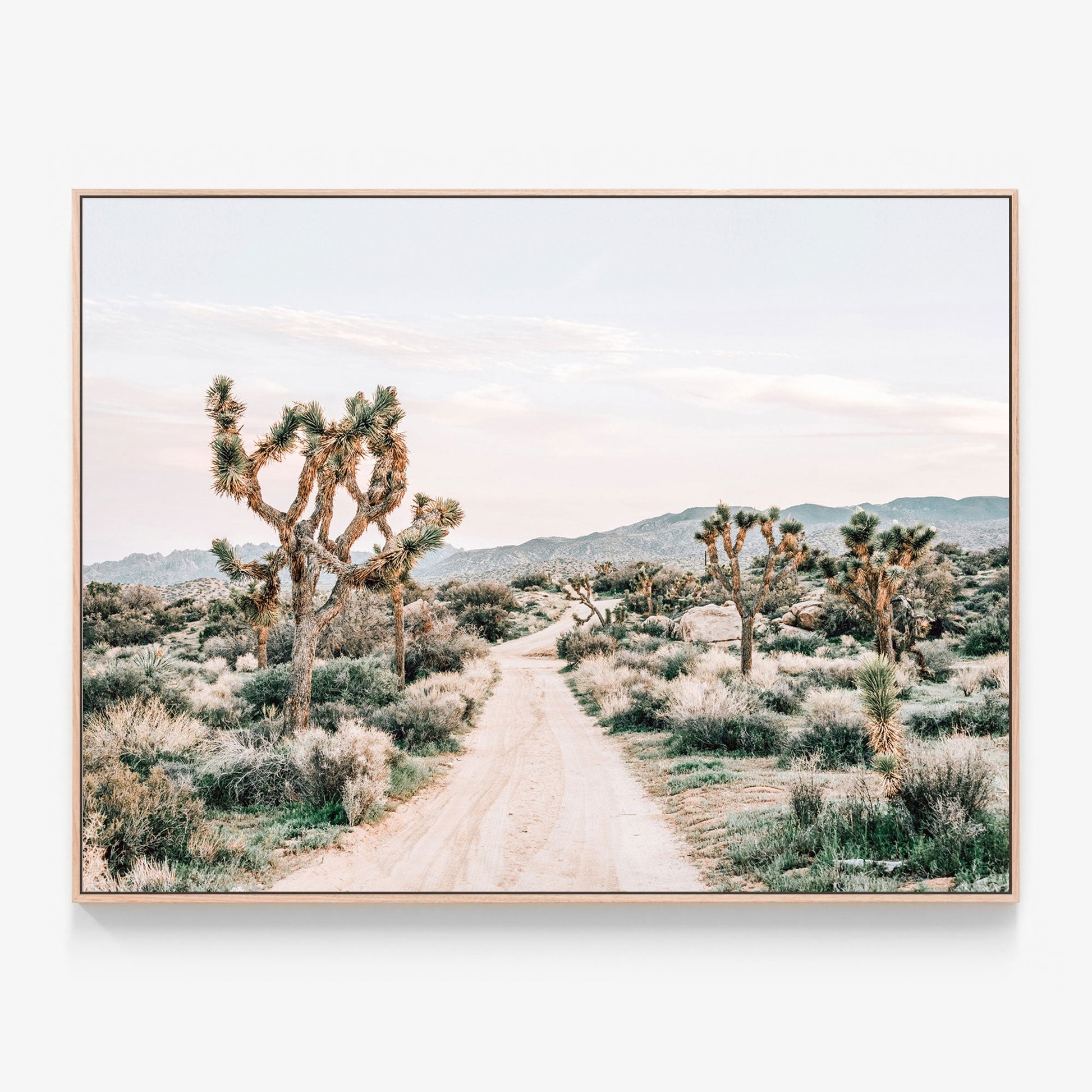 Rimrock Mountains Canvas print in oak frame