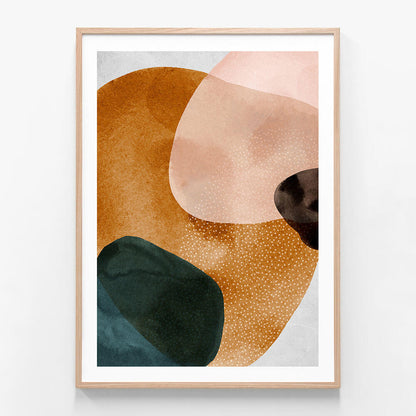 Minimalist abstract framed art print.