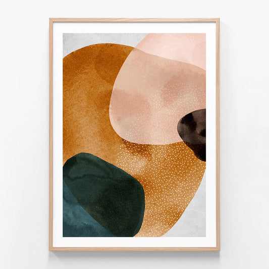 Minimalist abstract framed art print.