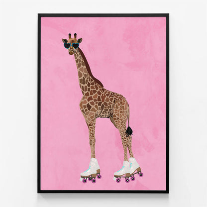 Rollerskating Giraffe