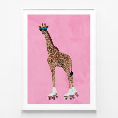Rollerskating Giraffe