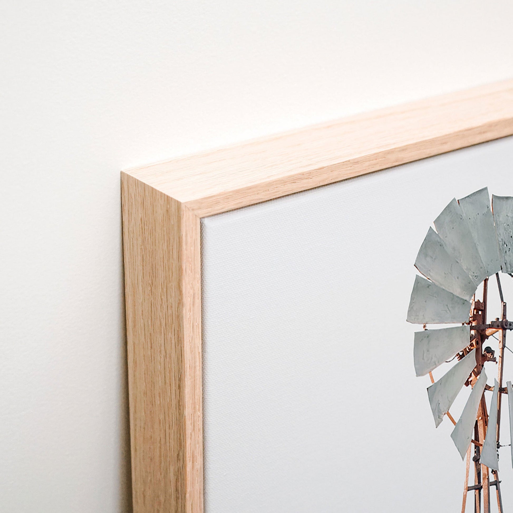 Rural Windmill Canvas corner detail