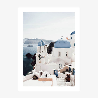 Santorini Church wall art print