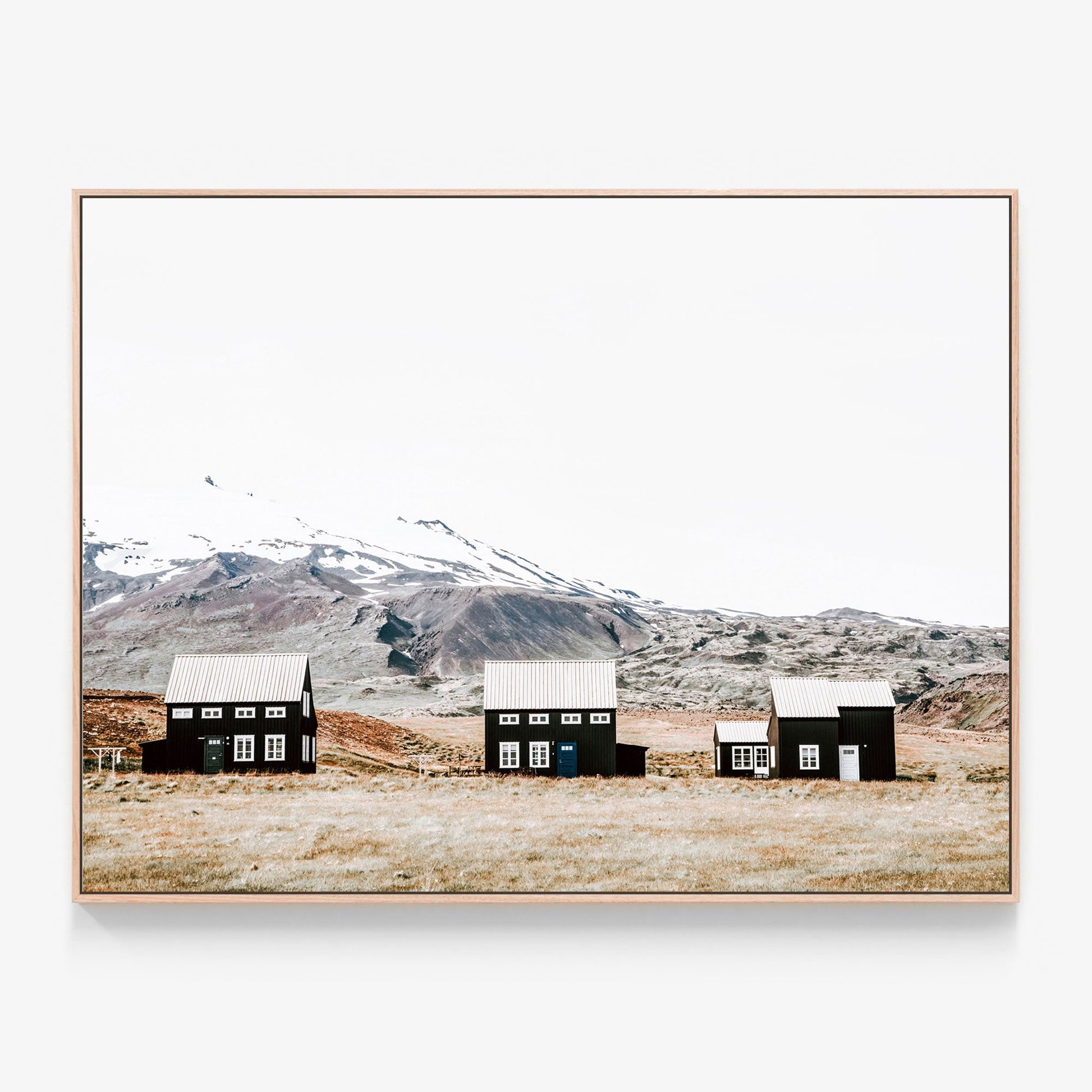 Scandi Homes Canvas print in oak frame