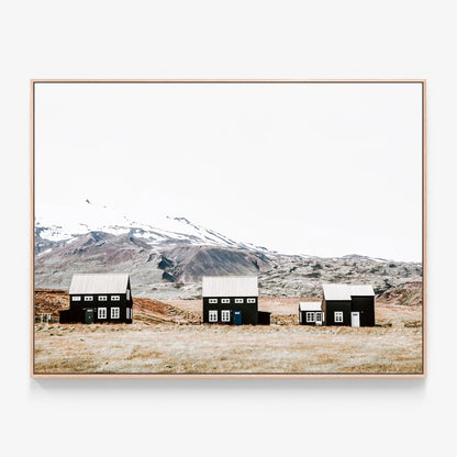 Scandi Homes Canvas print in oak frame