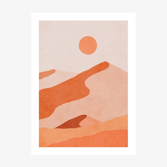 Scenic Mountain Boho style art poster