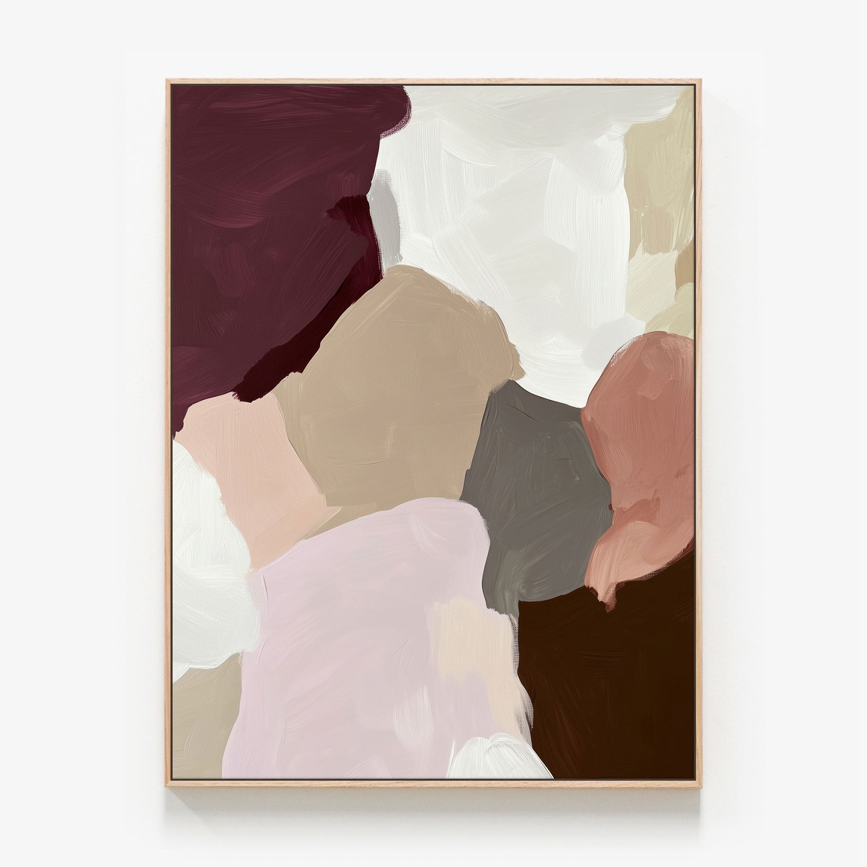 Settled Dust abstract art framed canvas print