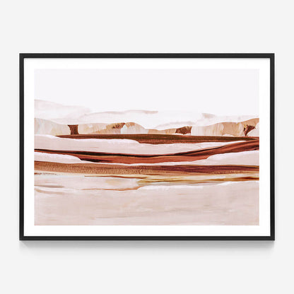 Sienna Landscape 2 wall art print in black frame
