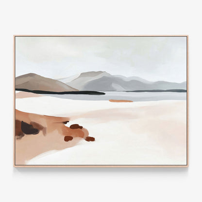 Silent Coast Abstract coastal Canvas wall art print