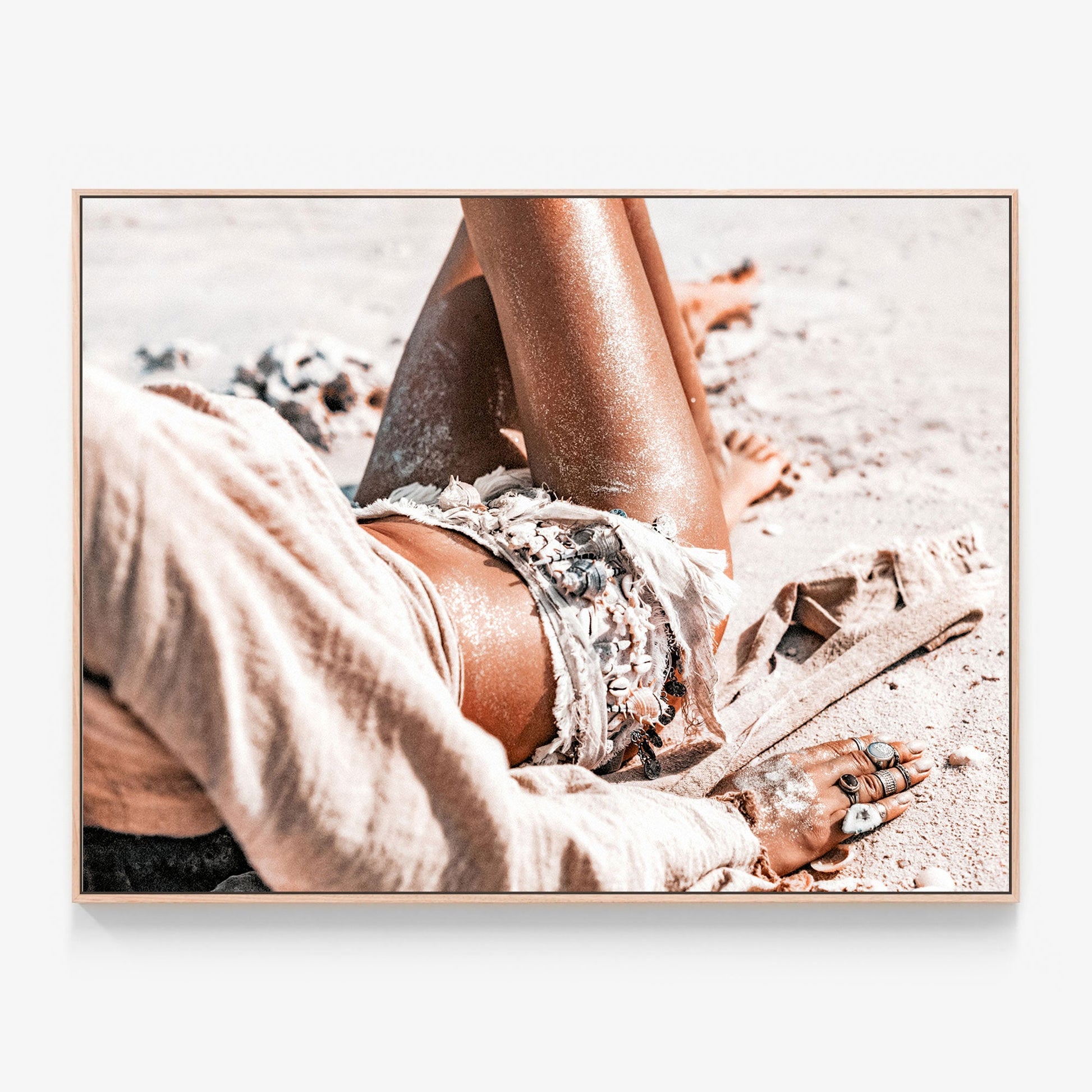 Solace Canvas print in oak frame