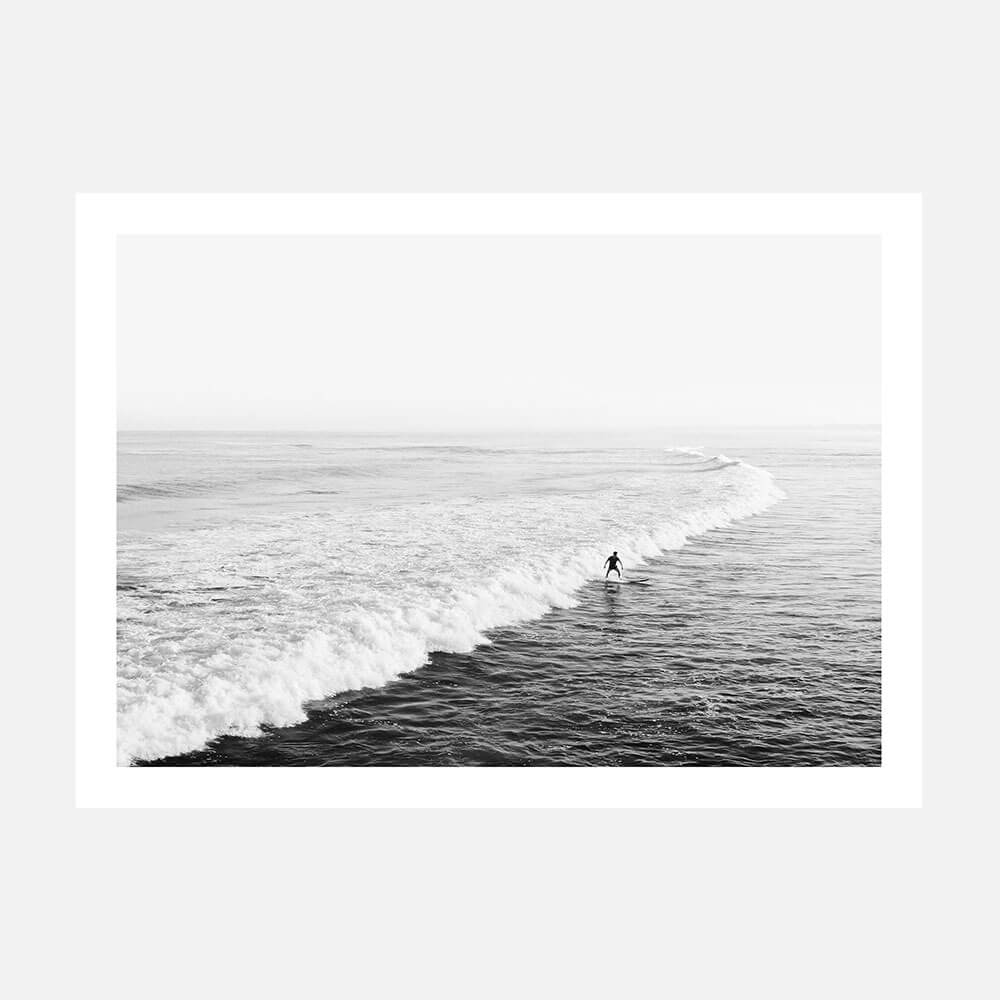 Solo Surfer BW wall art print