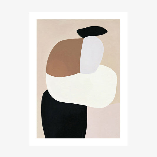 A poster print of an abstract artwork called ‘Stacked Shapes 2'.