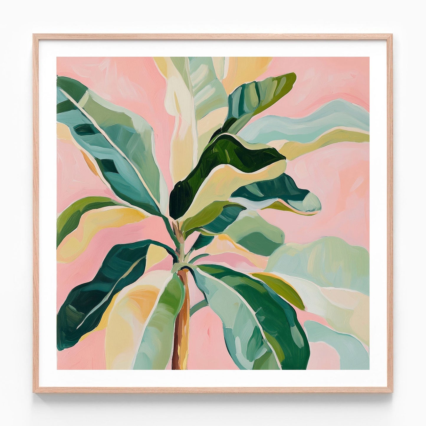 Still Leaves 2 oak framed print