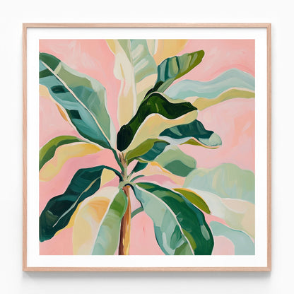 Still Leaves 2 oak framed print