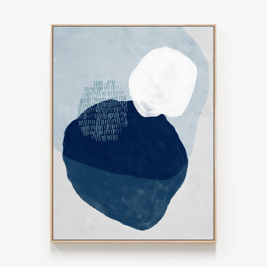 Stockholm No. 1 canvas art print in oak frame