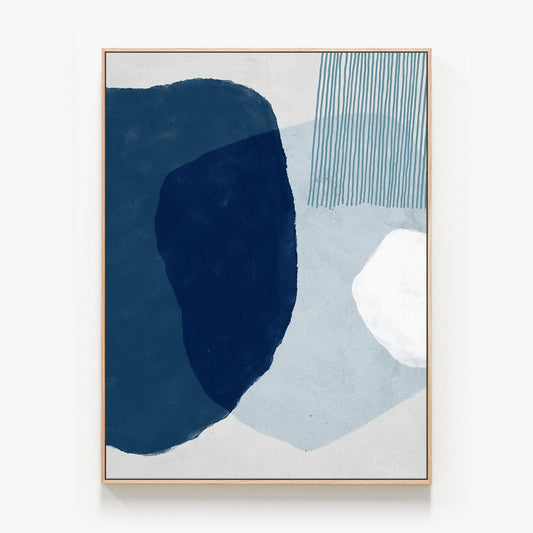 Stockholm No. 2 Canvas print in oak frame