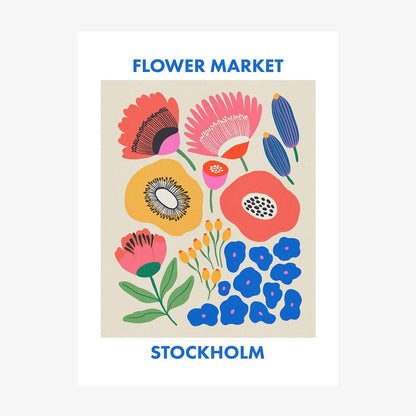 Stockholm Flower Market wall art print