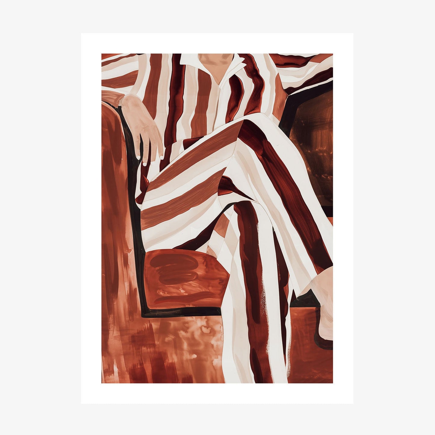 Striped Suit wall art print