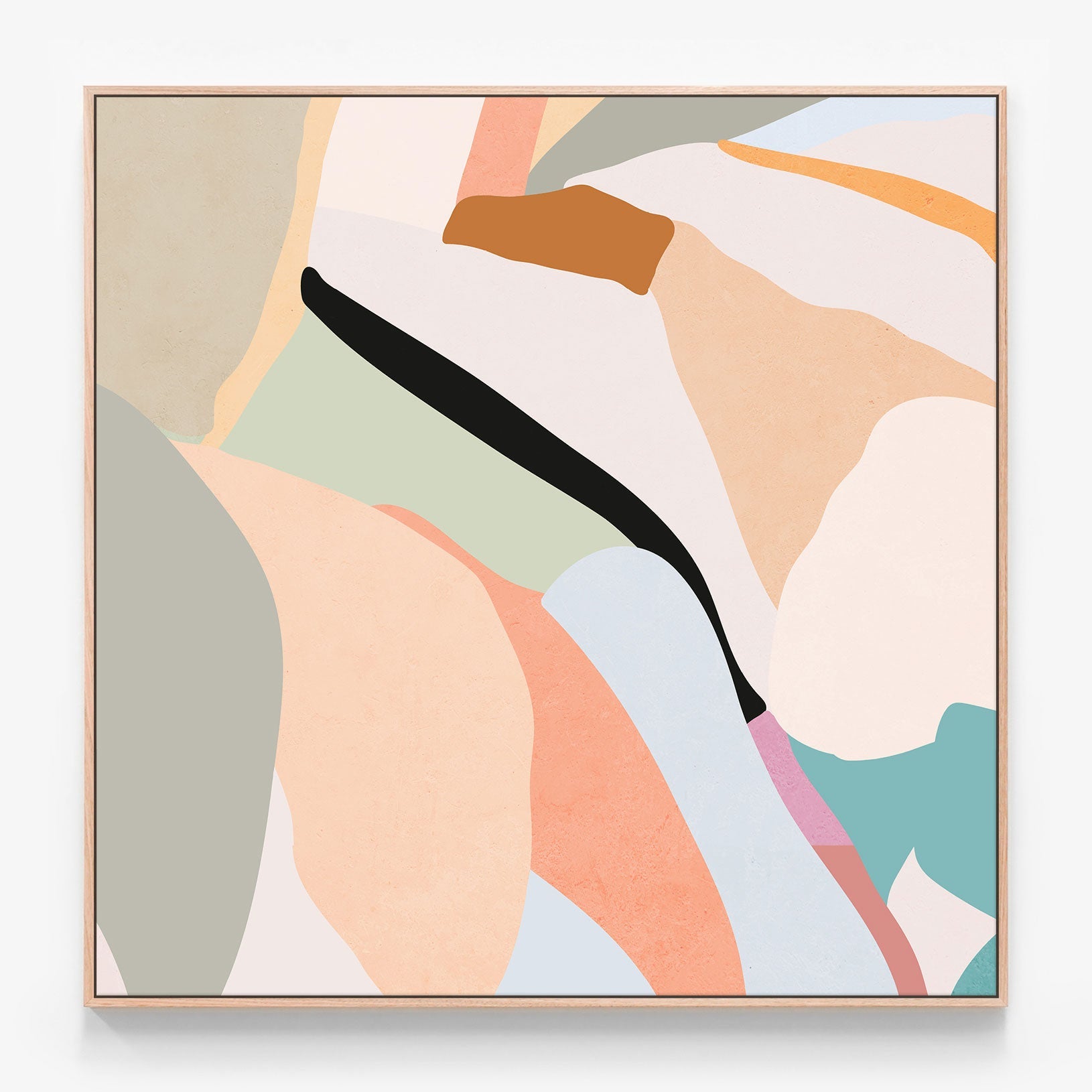 Stuart Canvas print in oak frame