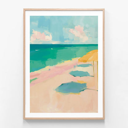 Summer Oils oak framed print